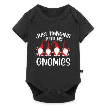 Hanging with My Gnomies Funny Christmas Gnomes - Baby Premium short-sleeve bodysuit - black - Front