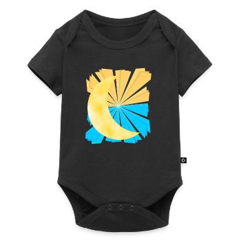 Fantaisie céleste Croissant de Lune Ciel - Body à manches courtes Premium Bébé - noir - Devant