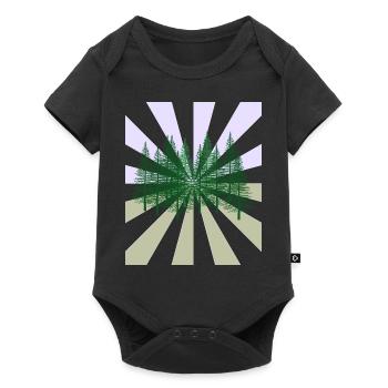 Rays Forest Fir Wilderness Flora Ecology - Baby Premium short-sleeve bodysuit - black - Front