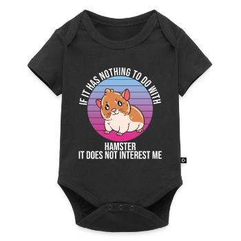 Je préfère être avec mon hamster - Body à manches courtes Premium Bébé - noir - Devant