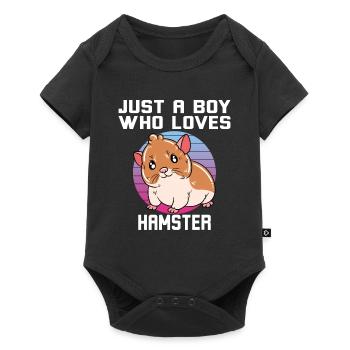Je préfère être avec mon hamster - Body à manches courtes Premium Bébé - noir - Devant