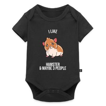 I'd Rather Be With My Hamster - Baby Premium short-sleeve bodysuit - black - Front