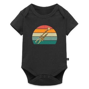 Posaunist Posaune Trompetenspieler Trompete - Baby Premium Kurzarmbody - Schwarz - Vorne