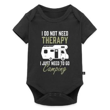 Camping Camper Motorhome Caravan Holiday Travel - Baby Premium short-sleeve bodysuit - black - Front