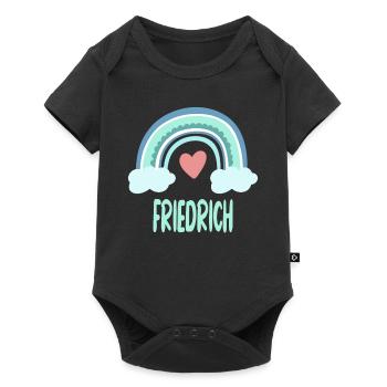Friedrich Name Rainbow Baby - Baby Premium short-sleeve bodysuit - black - Front