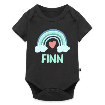 Nom Finn Rainbow Baby - Body à manches courtes Premium Bébé - noir - Devant