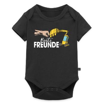 Lustige Bauarbeiter & Baustelle Baggerfahrer - Baby Premium Kurzarmbody - Schwarz - Vorne