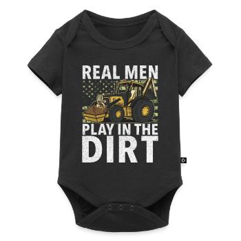 Funny construction workers & construction site excavator drivers - Baby Premium short-sleeve bodysuit - black - Front