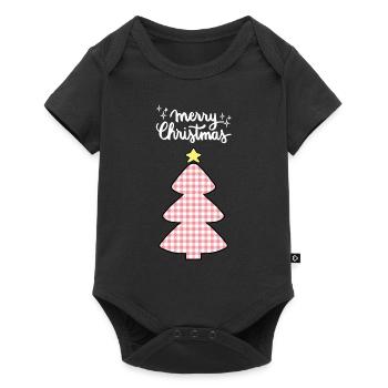 Joyeux Noël Drôle de Chemise de Noël - Body à manches courtes Premium Bébé - noir - Devant