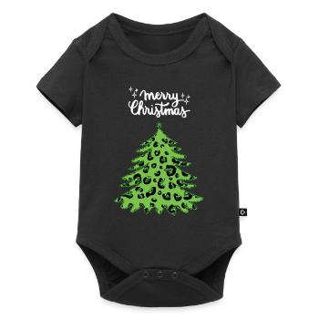 Joyeux Noël Drôle de Chemise de Noël - Body à manches courtes Premium Bébé - noir - Devant