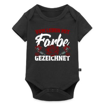 Vom Leben Mit Farbe Gezeichnet Tattoo-themed - Baby Premium Kurzarmbody - Schwarz - Vorne