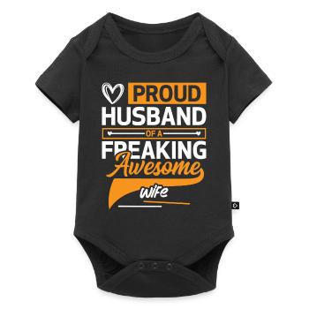 Proud Husband of a Freaking Awesome Wife Holiday - Baby Premium short-sleeve bodysuit - black - Front