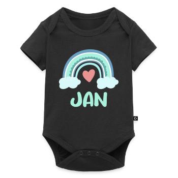 Jan Name Rainbow Baby - Baby Premium short-sleeve bodysuit - black - Front