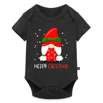 Joyeux Noël Drôle de Chemise de Noël - Body à manches courtes Premium Bébé - noir - Devant