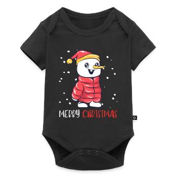 Joyeux Noël Drôle de Chemise de Noël - Body à manches courtes Premium Bébé - noir - Devant