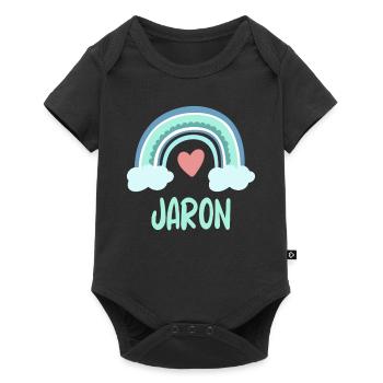 Jaron Nom Rainbow Baby - Body à manches courtes Premium Bébé - noir - Devant