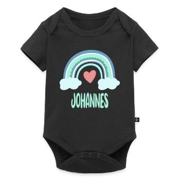 Jojohannes nomme Rainbow Baby - Body à manches courtes Premium Bébé - noir - Devant