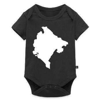 Montenegro map flag - Baby Premium short-sleeve bodysuit - black - Front