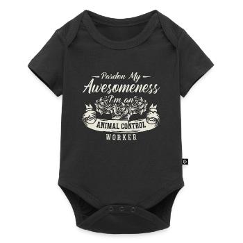 Agent des animaux Pardon My Awesomeness Application de la loi - Body à manches courtes Premium Bébé - noir - Devant