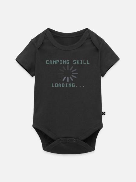Camper Geschenkidee Camping - Baby Premium Kurzarmbody - Schwarz