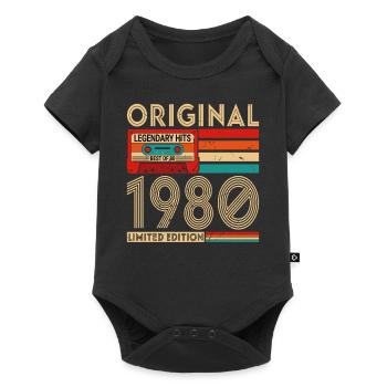 Original legendary hits Best of 1980 - Baby Premium short-sleeve bodysuit - black - Front