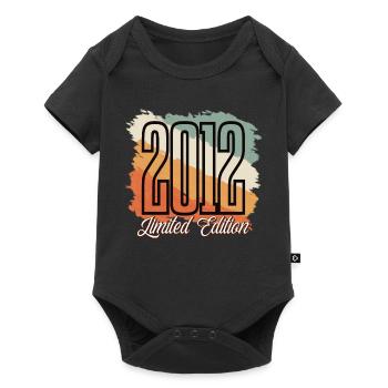 2012 Année de naissance Anniversaire Année de construction Vintage Rétro - Body à manches courtes Premium Bébé - noir - Devant