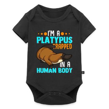 I'm a Platypus in Human Body Platypus Lover Gift - Baby Premium short-sleeve bodysuit - black - Front