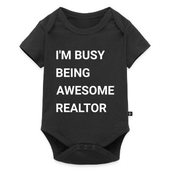 I m Busy Being Awesome Realtor - Baby Premium short-sleeve bodysuit - black - Front
