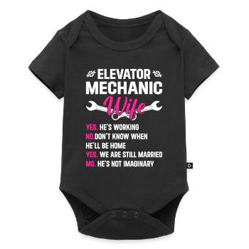 Technicienne d’ascenseur Femme - Body à manches courtes Premium Bébé - noir - Devant