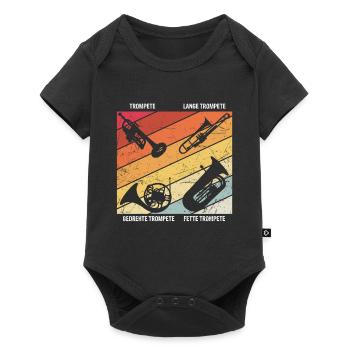 Trompete Blasmusik Horn Musikliebhaber Geschenk Tr - Baby Premium Kurzarmbody - Schwarz - Vorne