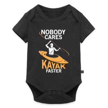 No one cares kayak faster nobody cares - Baby Premium short-sleeve bodysuit - black - Front