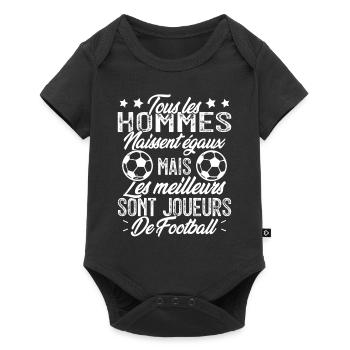 les hommes sont les meilleurs joueurs de football - Body à manches courtes Premium Bébé - noir - Devant