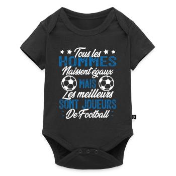 les hommes sont les meilleurs joueurs de football - Body à manches courtes Premium Bébé - noir - Devant