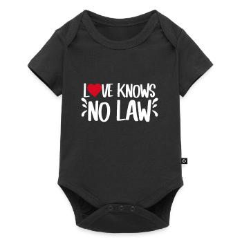 Love knows no law Heart Unicorn Lgbtq - Baby Premium short-sleeve bodysuit - black - Front