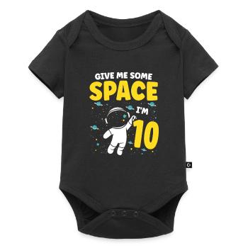 Give me some space, I'm 10 astronaut happy - Baby Premium short-sleeve bodysuit - black - Front