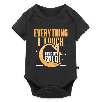Tout ce que je touche est vendu maisons courtiers - Body à manches courtes Premium Bébé - noir - Devant