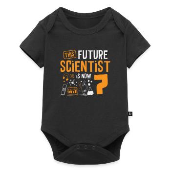 This future scientist is now celebrating - Baby Premium short-sleeve bodysuit - black - Front