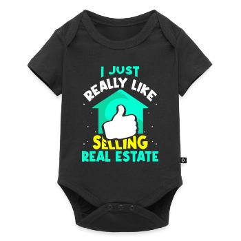 I like it easy to sell real estate brokers - Baby Premium short-sleeve bodysuit - black - Front