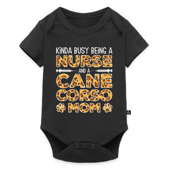 Nourrice Chiens Mère - Cane Corso - Body à manches courtes Premium Bébé - noir - Devant