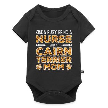 Sœur Chienne Mère - Cairn Terrier - Body à manches courtes Premium Bébé - noir - Devant