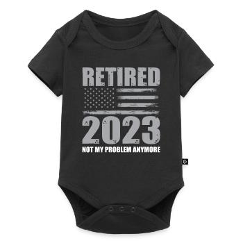USA Retirement Shirt - Baby Premium short-sleeve bodysuit - black - Front
