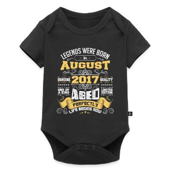 Legends were born in August 2017 | Aged Perfectly - Body à manches courtes Premium Bébé - noir - Devant