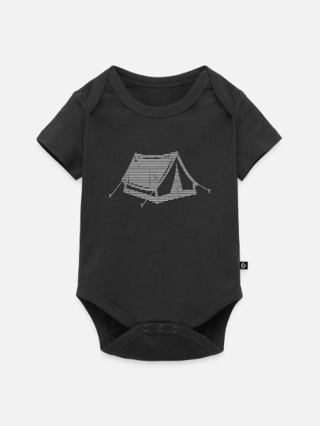 Zelten - Baby Premium Kurzarmbody - Schwarz