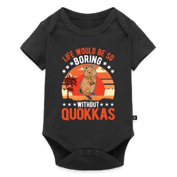Quokka Gift Kangourou à queue courte - Body à manches courtes Premium Bébé - noir - Devant