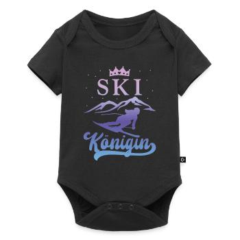 Ski fahren Frauen Skikönigin Apres Ski Party - Baby Premium Kurzarmbody - Schwarz - Vorne