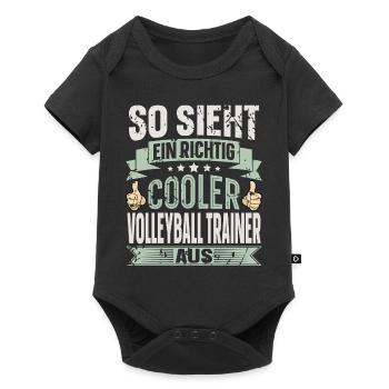 Volleyball Trainer - Baby Premium Kurzarmbody - Schwarz - Vorne