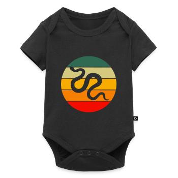 Animal Lovers Reptiles Gift Retro Snake - Baby Premium short-sleeve bodysuit - black - Front