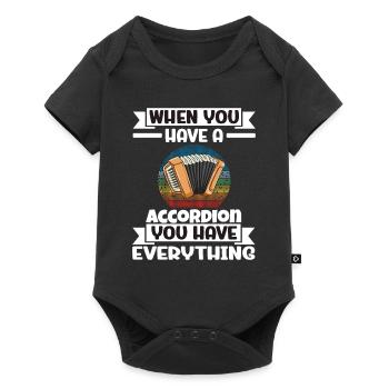 Quand vous avez un accordéon, vous avez tout - Body à manches courtes Premium Bébé - noir - Devant