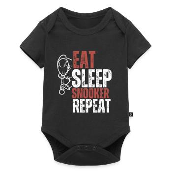 Eat Sleep Snooker Repeat - Baby Premium short-sleeve bodysuit - black - Front