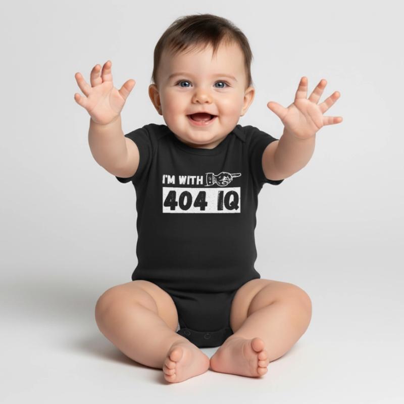 Je suis avec Stupid 404 Error Programmer Coding Body à manches courtes Premium Bébé